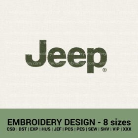 jeep logo machine embroidery designs instant downloads