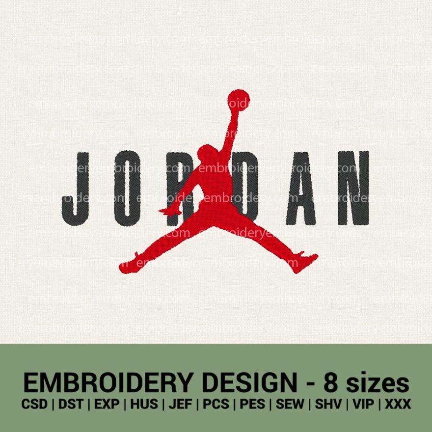 Nike Jordan logo machine embroidery designs instant downloads