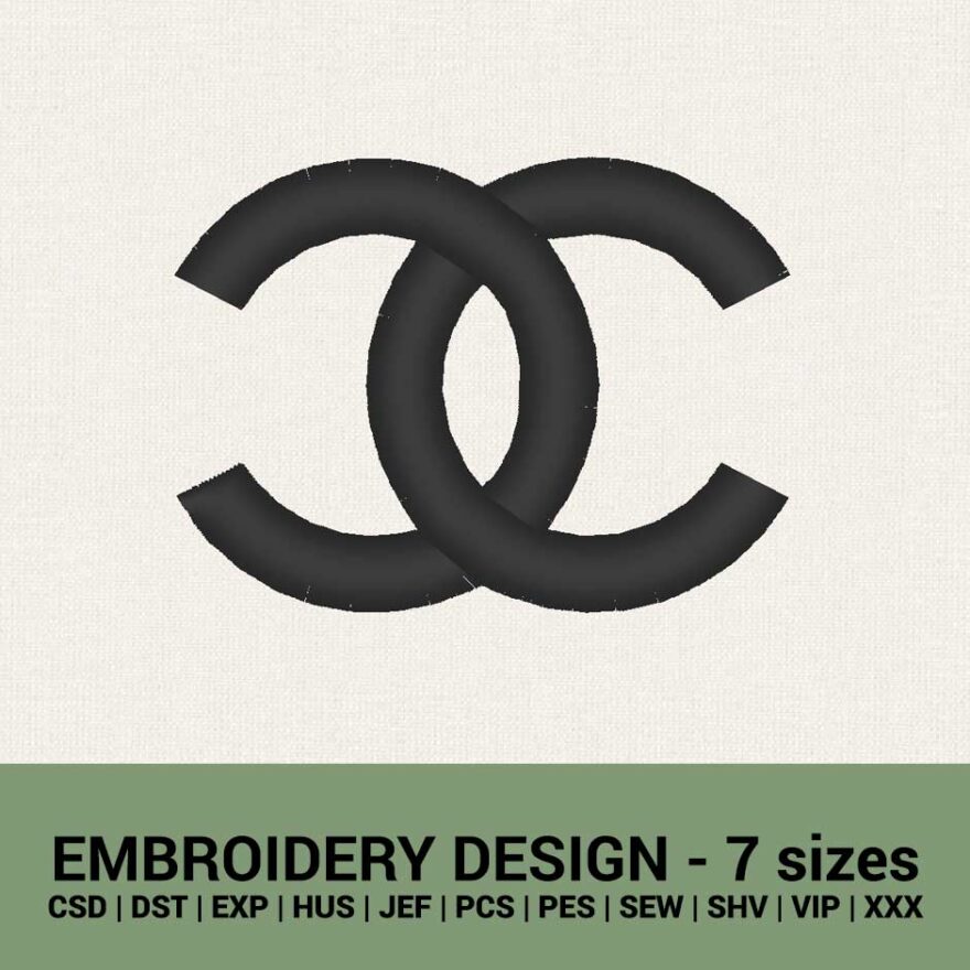 chanel sign logo machine embroidery designs instant downloads
