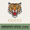 Gucci Tiger logo machine embroidery designs instant downloads