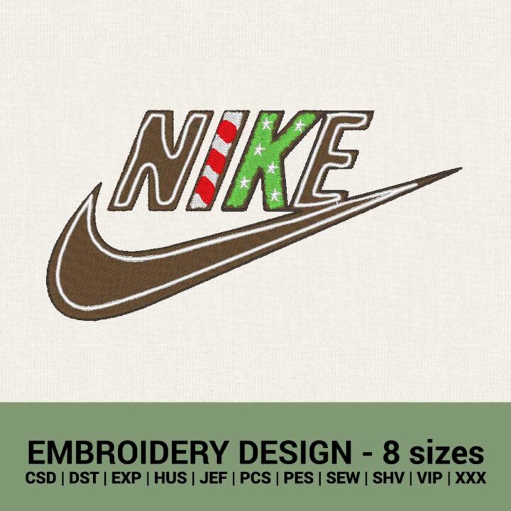 NIKE GINGERBREAD COOKIES CHRISTMAS LOGO MACHINE EMBROIDERY DESIGNS