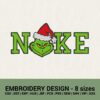 NIKE GRINCH FACE CHRISTMAS MACHINE EMBROIDERY DESIGNS INSTANT DOWNLOADS