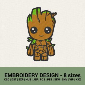 Nike baby Groot logo machine embroidery design files