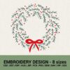 Christmas Wreath Machine embroidery designs instant downloads