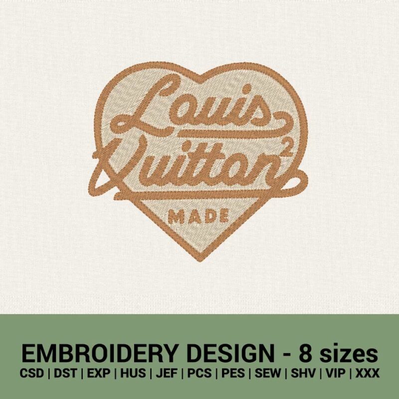 Luis Vuitton Lips Pattern machine embroidery designs