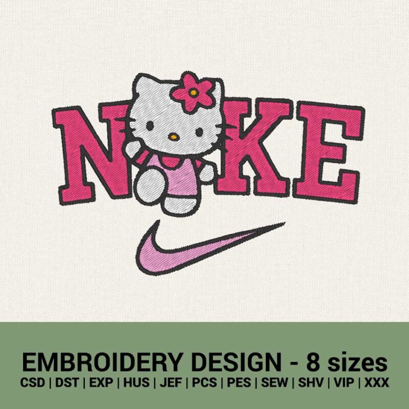 Nike Hello Kitty Embroidery Design