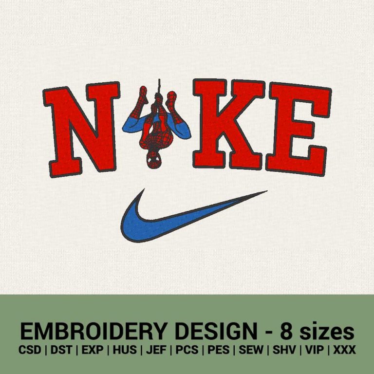 Nike Spiderman logo machine embroidery designs downloads