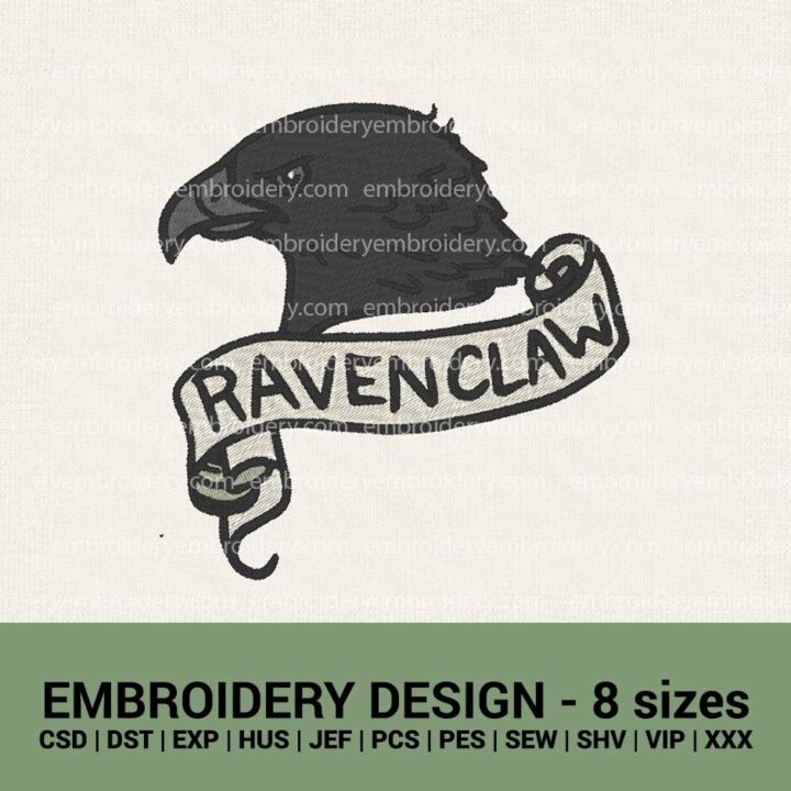 HARRY POTTER RAVENCLAW LOGO MACHINE EMBROIDERY DESIGNS INSTANT DOWNLOADS