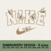 Nike butterflies logo modern logo machine embroidery designs instant downloads