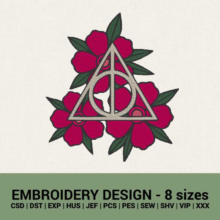HARRY POTTER FLORAL ALWAYS SIGN MACHINE EMBROIDERY DESIGN INSTANT DOWNLOADS