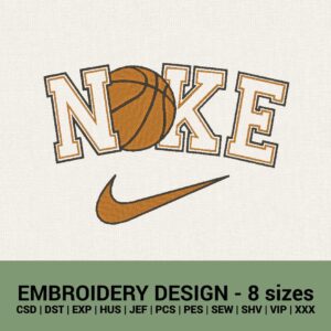 nike basketball logo machine embroidery design files instant download