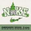 nike lucky gnome shamrock st. Patrick's day logo machine embroidery design instant download