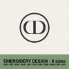 Christin Dior round logo machine embroidery design files instant downloads