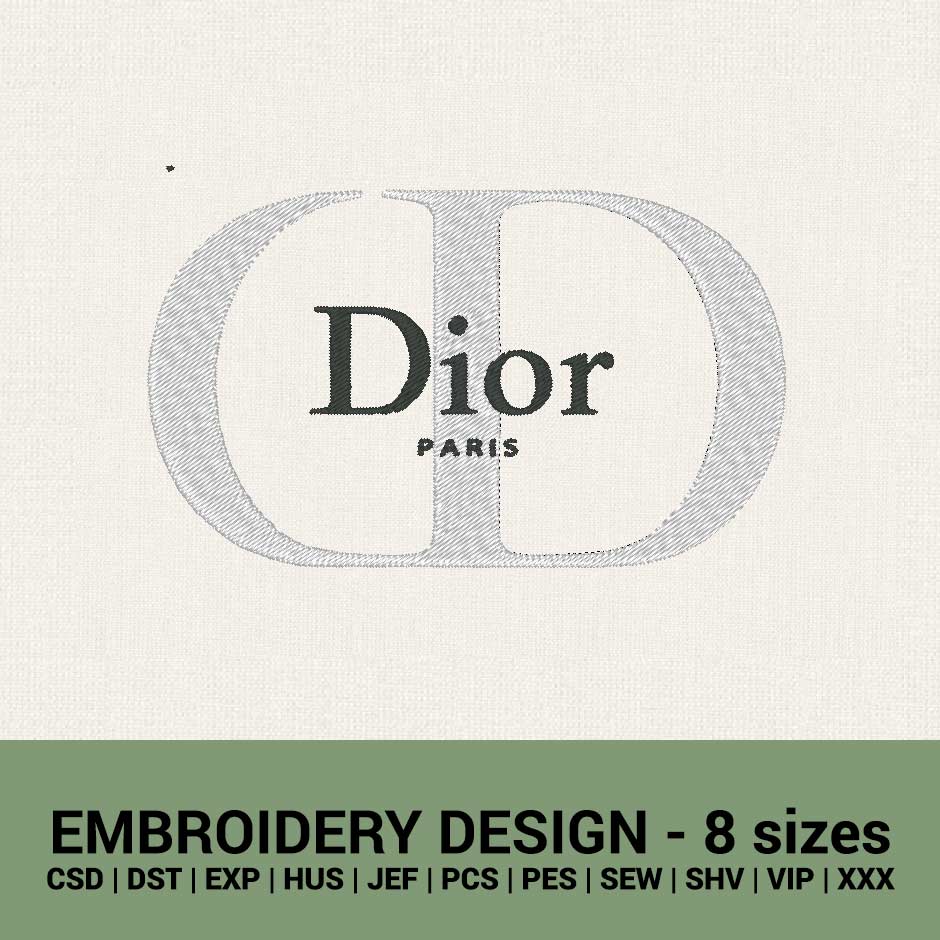 Buy CD Christian Dior logo Embroidery Dst Pes File online in USA