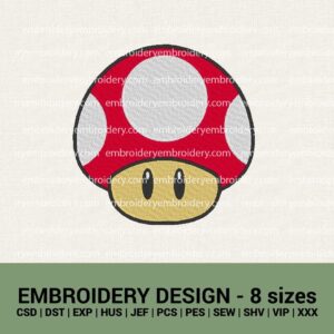 Super Mario bros machine embroidery design files instant downloads