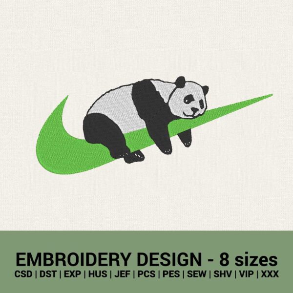 nike panda machine embroidery design files swoosh logo