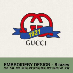 Gucci 1921 machine embroidery design files instant download
