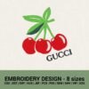Gucci cherry logo machine embroidery design files instant downloads