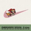 Nike Powerpuff girl swoosh Blossom logo machine embroidery design files instant download