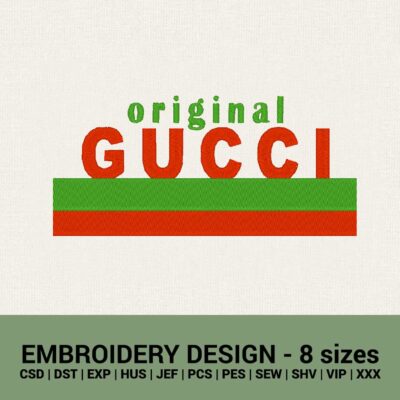 Gucci original logo machine embroidery designs