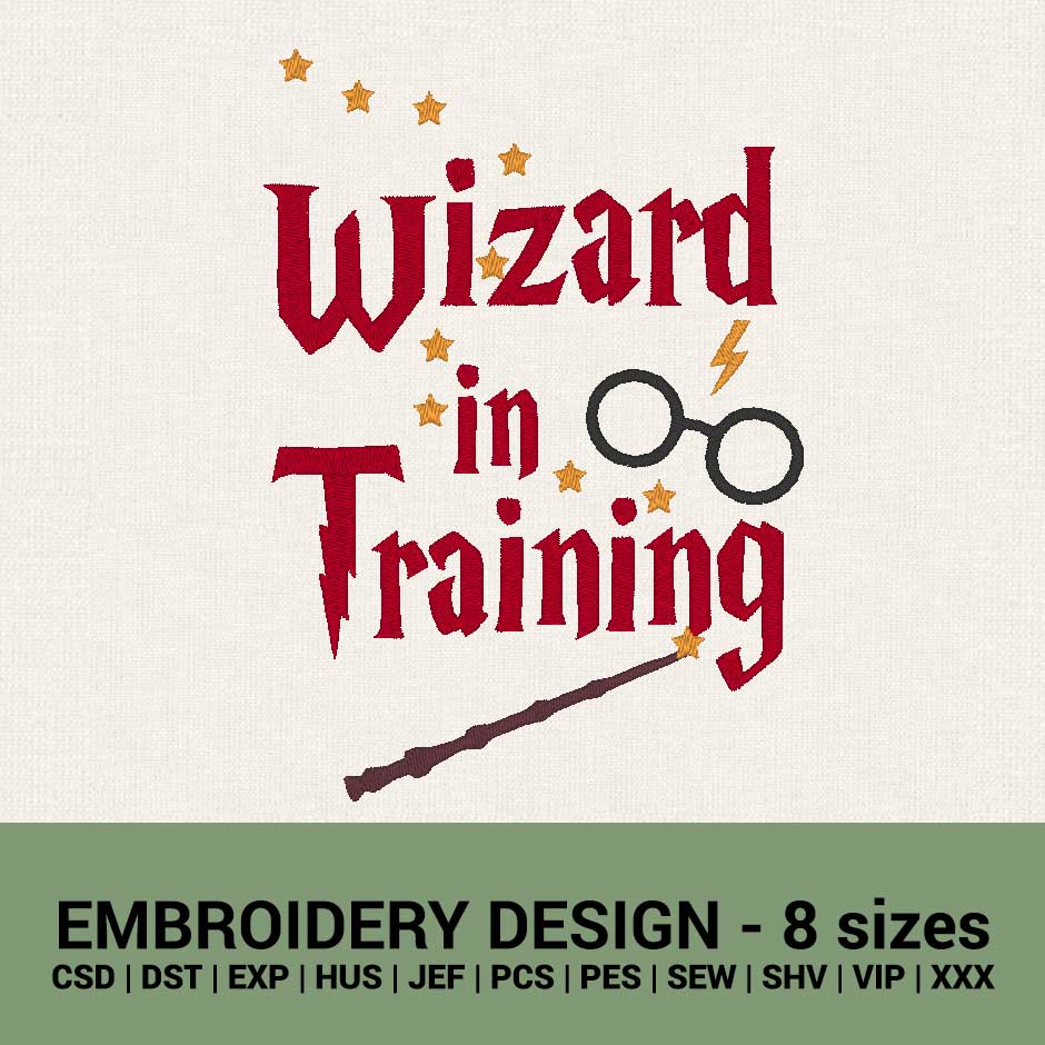 Harry Potter Wizard In Training Machine Embroidery Designs 