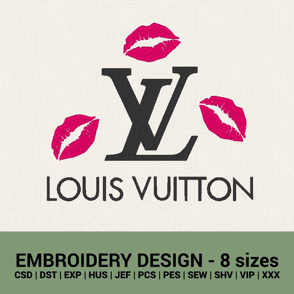 Louis Vuitton sign logo machine embroidery designs instant download