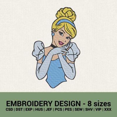 Cinderella Disney Princess machine embroidery designs
