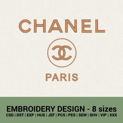 Chanel Paris Logo machine embroidery design file