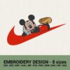 NIKE MICKEY MOUSE SWOOSH LOGO MACHINE EMBROIDERY DESIGNS INSTANT DOWNLOADS