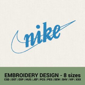 nike original swoosh logo machine embroidery designs instant downloads