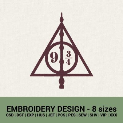 Harry Potter 9 3/4 always machine embroidery design
