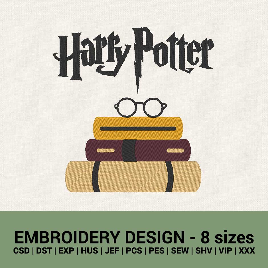 Harry Potter book machine embroidery design files download