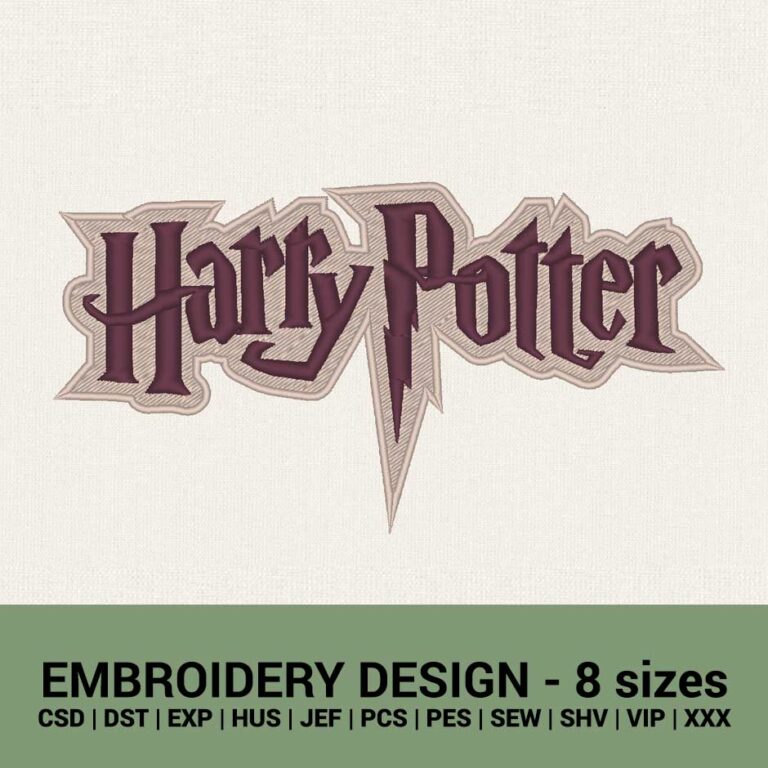 Harry Potter logo badge machine embroidery design new