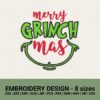 MERRY GRINCHMAS GRINCH SMILE MACHINE EMBROIDERY DESIGN