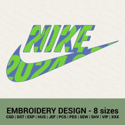 Nike 2024 logo machine embroidery design