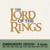 LORD OF THE RINGS LOGO MACHINE EMBROIDERY DESIGN