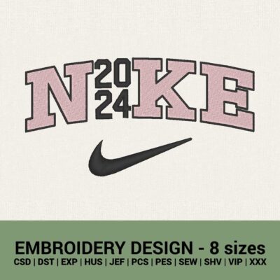 Nike logo 2024 machine embroidery design