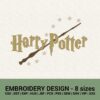 HARRY POTTER MAGIC WAND EMBROIDERY DESIGN INSTANT DOWNLOAD