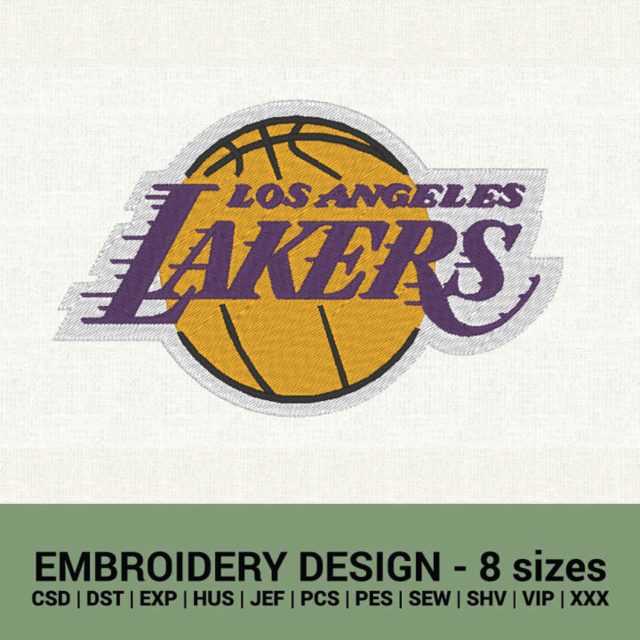 LOS ANGELES LAKERS LOGO MACHINE EMBROIDERY DESIGN