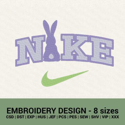 NIKE EASTER BUNNY LOGO EMBROIDERY DESIGN INSTANT DOWNLOAD