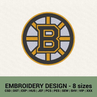 Boston Bruins logo machine embroidery design instant download