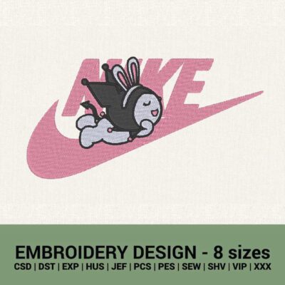Nike Kuromi Easter Bunny logo embroidery design
