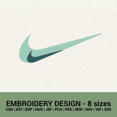Nike new Double Swoosh logo machine embroidery designs