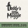HARRY POTTER DADDY'S LITTLE MUGGLE MACHINE EMBROIDERY DESIGN