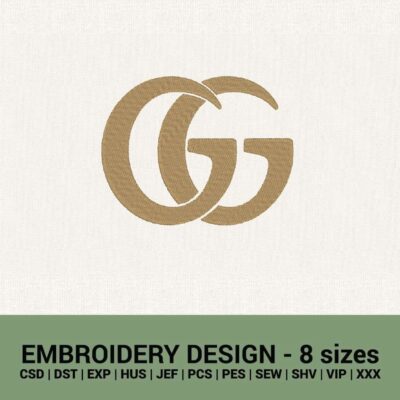 Gucci new logo machine embroidery design instant download