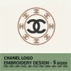 Chanel circle logo embroidery design