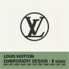 Louis Vuitton logo round embroidery design 