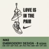 nike love is in the pair embroidery design