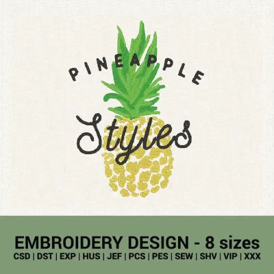  Pineapple styles summer embroidery files