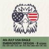 4th of July USA Eagle embroidery design